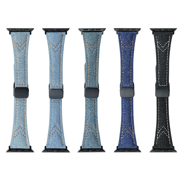 Rigtigt Cool Metal Og Nylon Universal Rem passer til Apple Smartwatch - Blå#serie_4