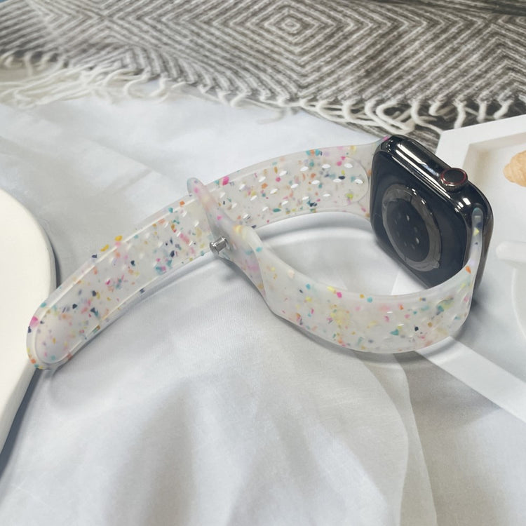 Mega Slidstærk Silikone Universal Rem passer til Apple Smartwatch - Gennemsigtig#serie_5