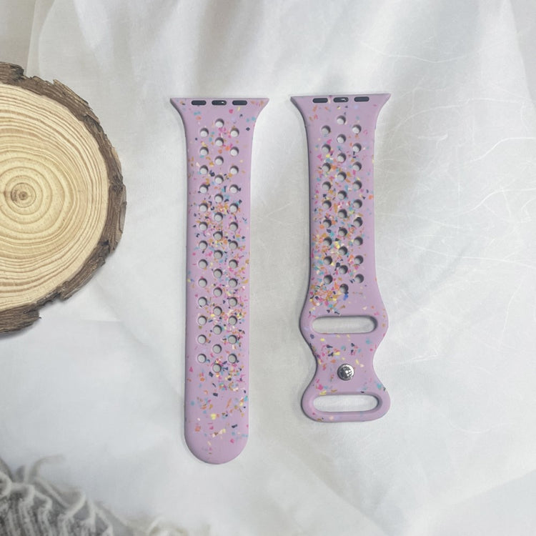 Mega Slidstærk Silikone Universal Rem passer til Apple Smartwatch - Lilla#serie_7