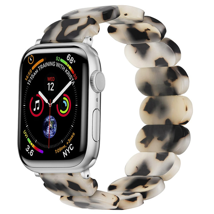 Watch Band Apple Watch Ultra 2 Ultra 49mm / 45mm / 44mm / 42mm Elastic Resin Strap - Coffee+White#serie_14