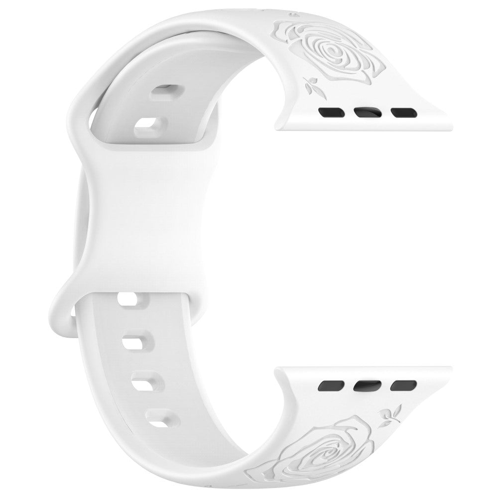 Holdbart Silikone Universal Rem passer til Apple Smartwatch - Hvid#serie_3