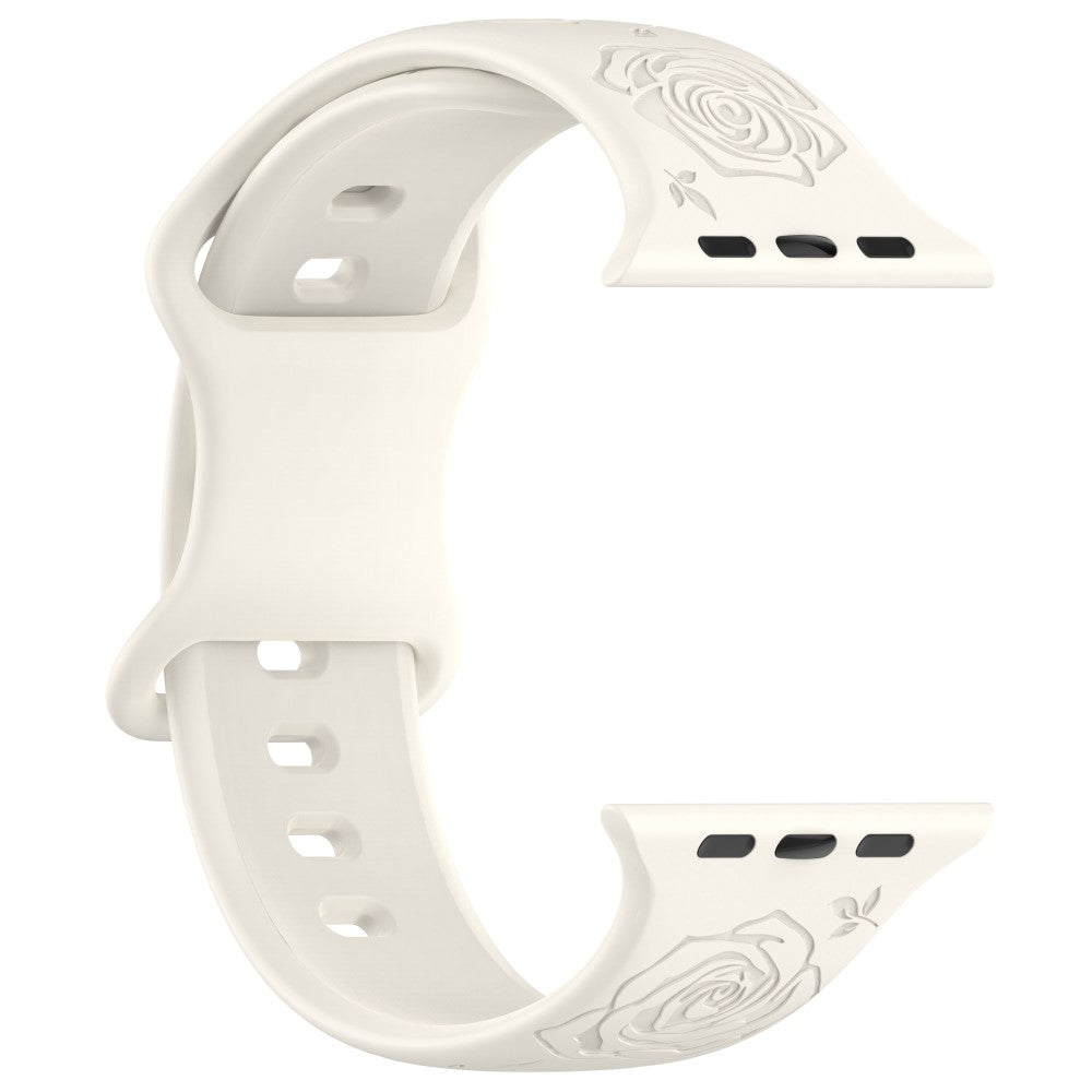 Holdbart Silikone Universal Rem passer til Apple Smartwatch - Hvid#serie_15