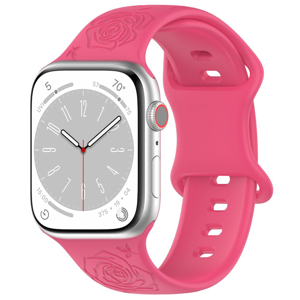 Super Kønt Silikone Universal Rem passer til Apple Smartwatch - Pink#serie_13