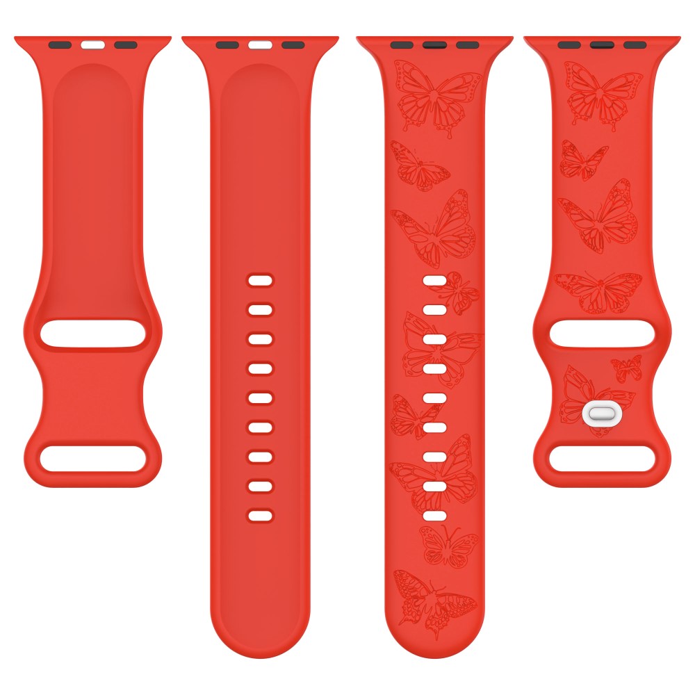 Rigtigt Fed Silikone Universal Rem passer til Apple Smartwatch - Lilla#serie_2