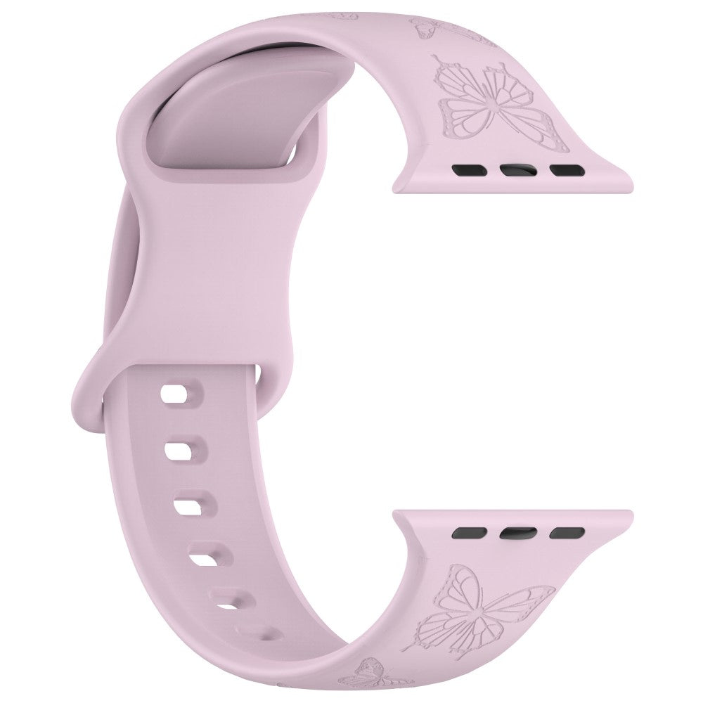 Apple Watch Series 41mm / 40mm / 38mm Watch Band Butterfly Silicone Strap - Lavender#serie_16