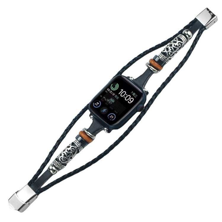 Super Godt Kunstlæder Universal Rem passer til Apple Smartwatch - Sort#serie_1