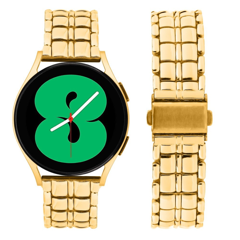 Skøn Metal Universal Rem passer til Samsung Smartwatch - Guld#serie_2
