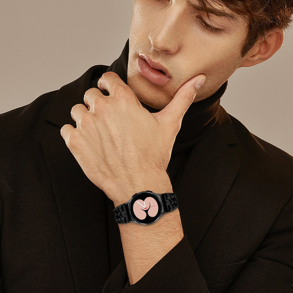 Samsung Galaxy Watch4 - 20mm - Slim Watch Band Seamless Metal Watch Strap - Black#serie_2