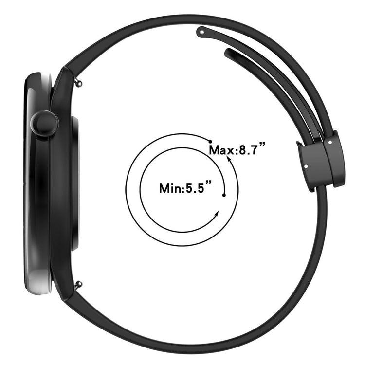 Huami Amazfit GTR Mini / GTS 4 / 3 / 2 / Bip 3 Watch Band Magnetic Folding Buckle 20mm Silicone Strap - Cyan#serie_12