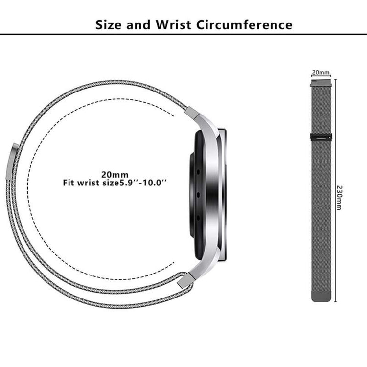 Meget Pænt Metal Universal Rem passer til Smartwatch - Sølv#serie_1