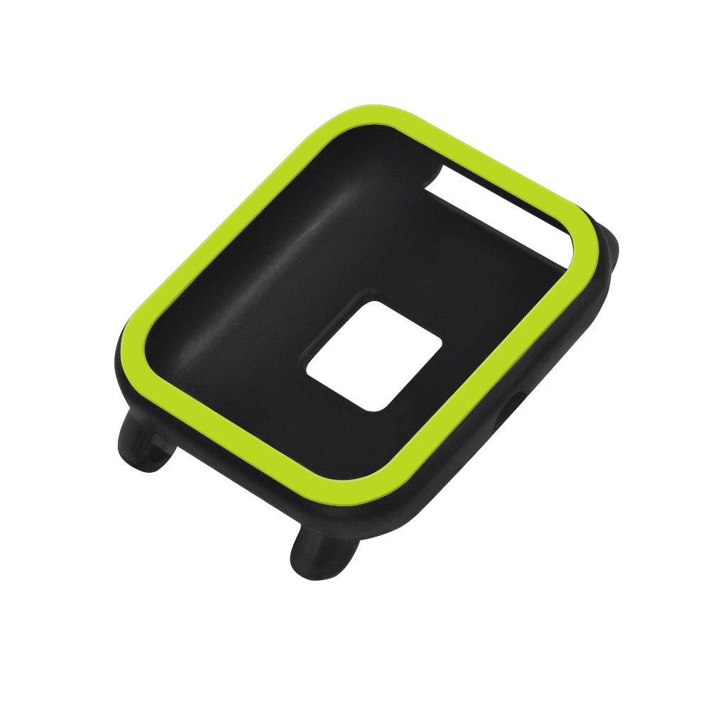 Huami Amazfit Bip / Bip Lite Protective Edge Case Dual Color Silicone Watch Cover - Black+Green#serie_4