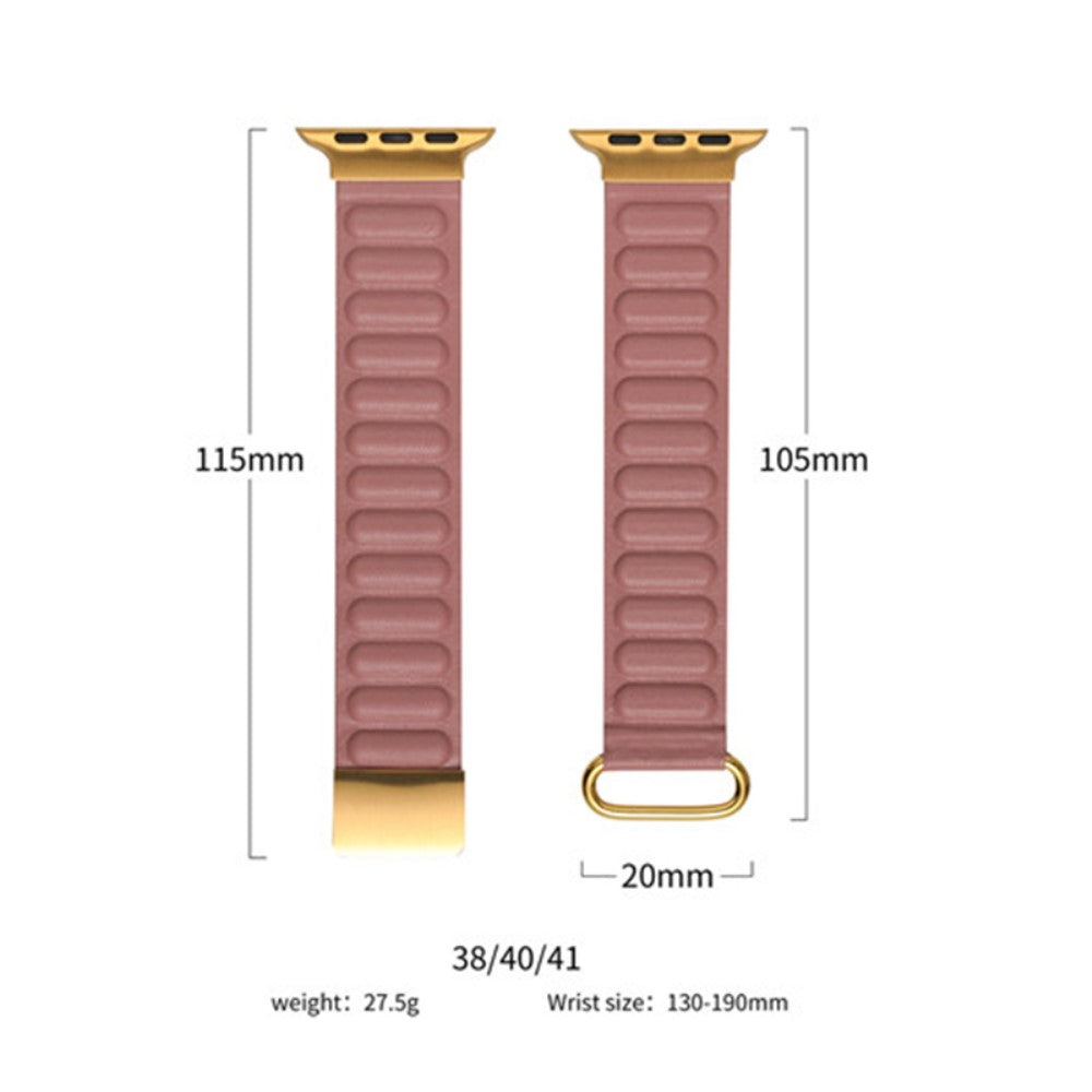 Super Fantastisk Ægte Læder Universal Rem passer til Apple Smartwatch - Grøn#serie_6