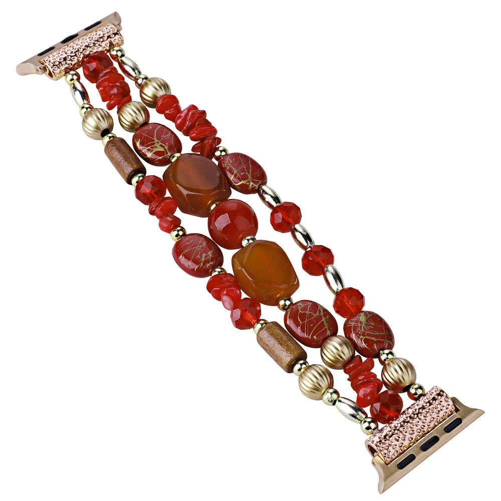 Helt Vildt Flot Plastik Universal Rem passer til Apple Smartwatch - Rød#serie_2