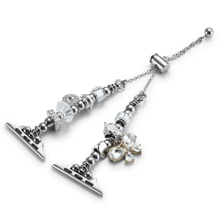 Vildt Smuk Metal Og Rhinsten Universal Rem passer til Apple Smartwatch - Sølv#serie_1