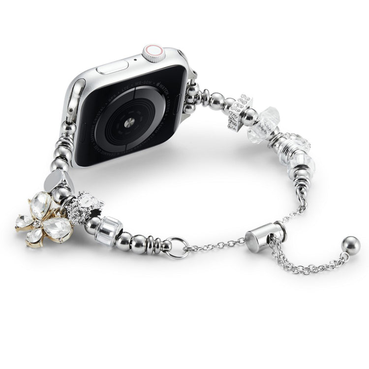 Vildt Smuk Metal Og Rhinsten Universal Rem passer til Apple Smartwatch - Sølv#serie_1