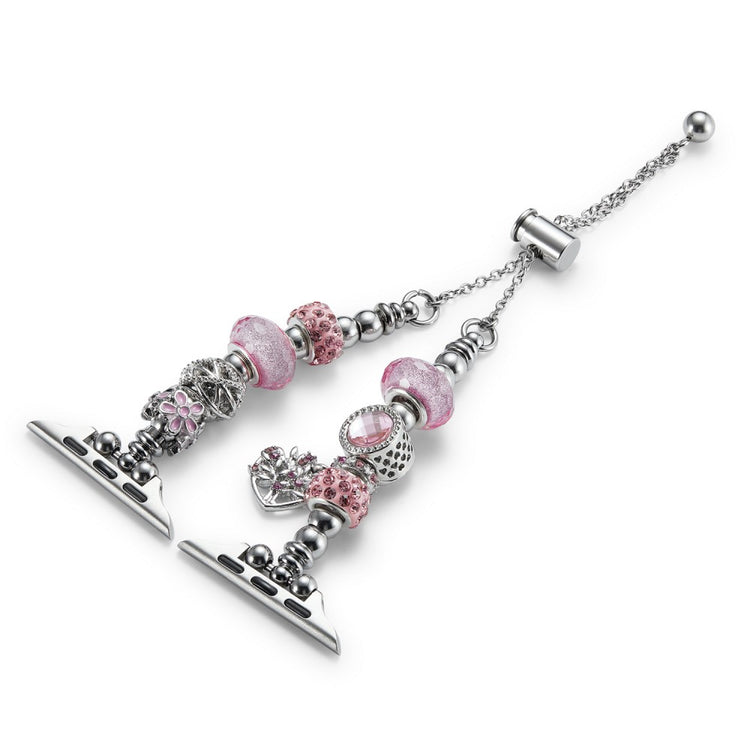 Vildt Smuk Metal Og Rhinsten Universal Rem passer til Apple Smartwatch - Sølv#serie_2