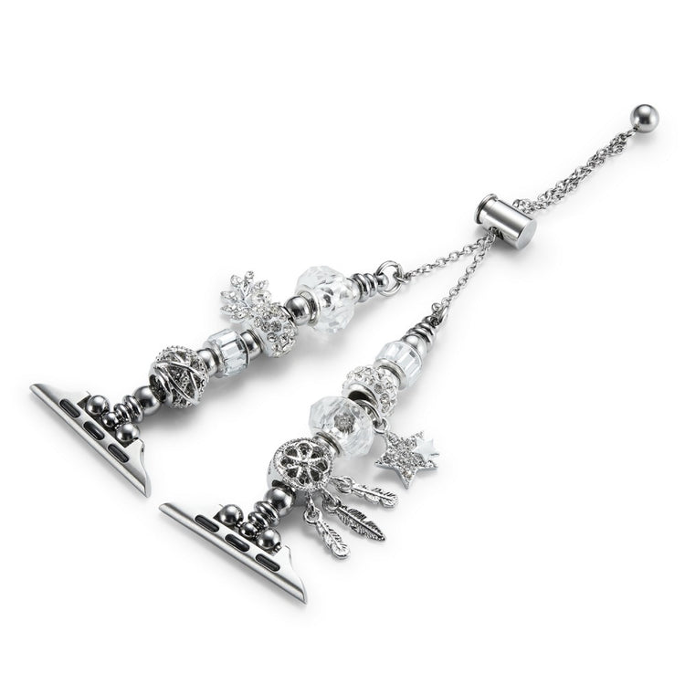 Vildt Smuk Metal Og Rhinsten Universal Rem passer til Apple Smartwatch - Sølv#serie_5