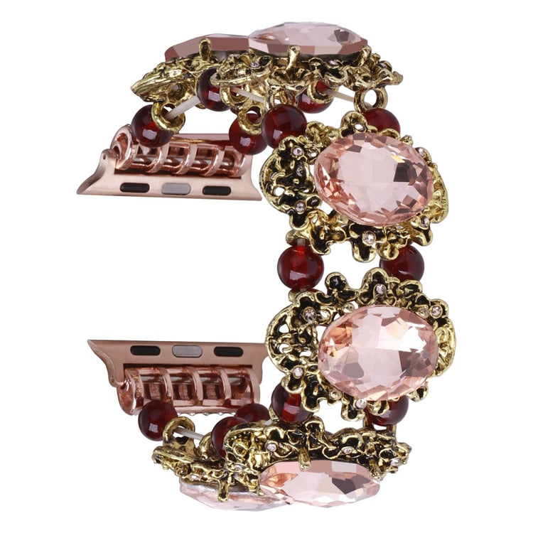 Nydelig Plastik Og Rhinsten Universal Rem passer til Apple Smartwatch - Pink#serie_3