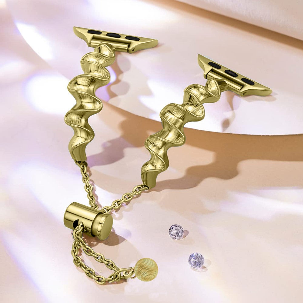 Vildt Hårdfør Metal Universal Rem passer til Apple Smartwatch - Guld#serie_2