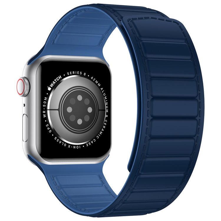 Fremragende Silikone Universal Rem passer til Apple Smartwatch - Blå#serie_11