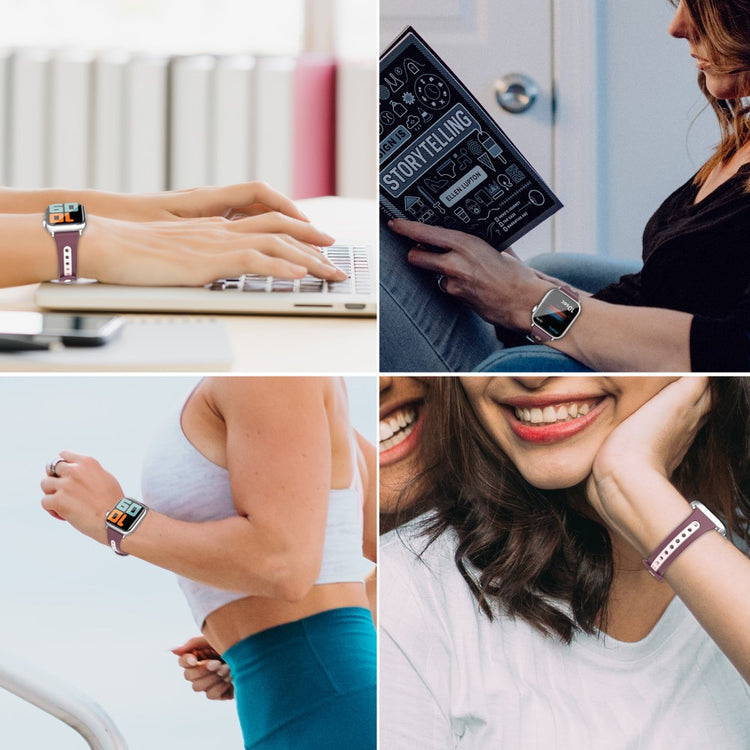 Vildt Fantastisk Silikone Universal Rem passer til Apple Smartwatch - Rød#serie_2