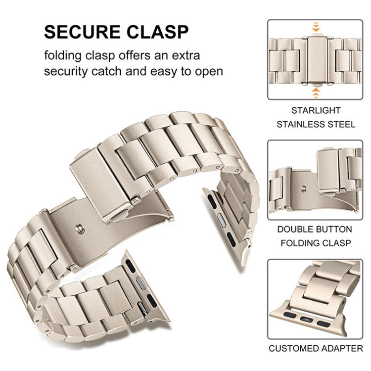 Meget Fed Metal Universal Rem passer til Apple Smartwatch - Sølv#serie_3