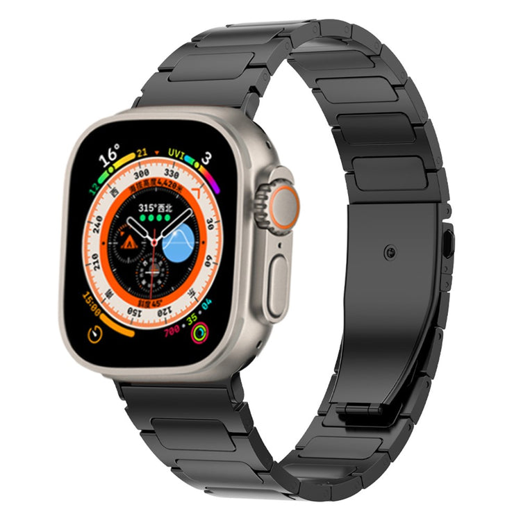 Meget Nydelig Metal Universal Rem passer til Apple Smartwatch - Sort#serie_3