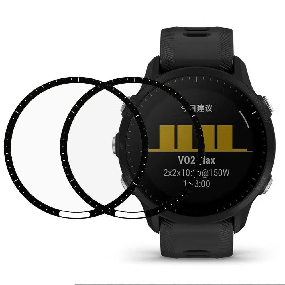 2stk Garmin Forerunner 955 Plastik  HD Skærmbeskytter - Gennemsigtig#serie_237
