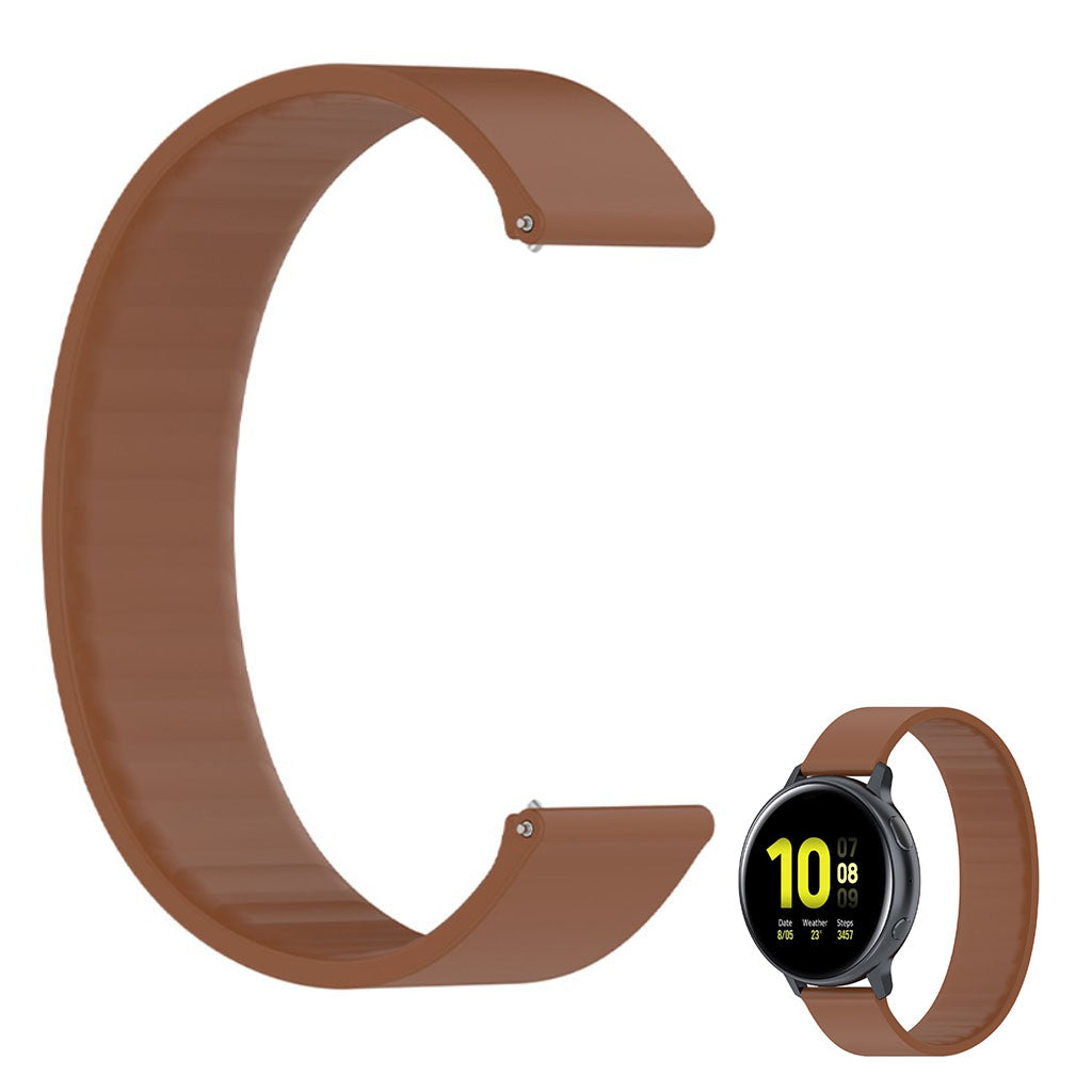 20mm Universal elastic replacement silicone watch strap - Brown / Size: 170mm#serie_2