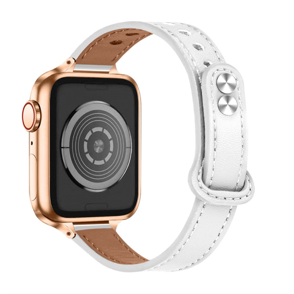 Solid Universal Apple Γgte lΓ¦der Rem - Hvid#serie_1