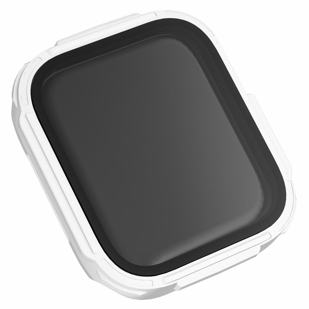 Rigtigt Fint Apple Watch Series 7 45mm Cover med Skærmbeskytter i Plastik og Hærdet Glas - Hvid#serie_2