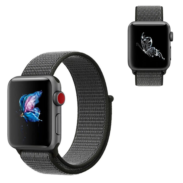 Meget sejt Apple Watch Series 5 40mm Nylon Rem - Sort#serie_15