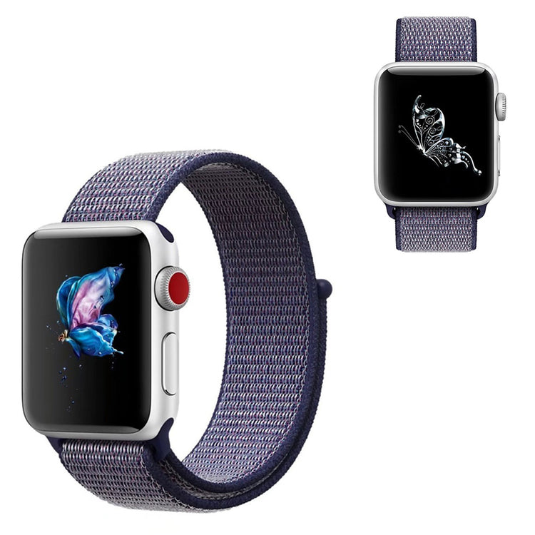 Meget sejt Apple Watch Series 5 40mm Nylon Rem - Blå#serie_16