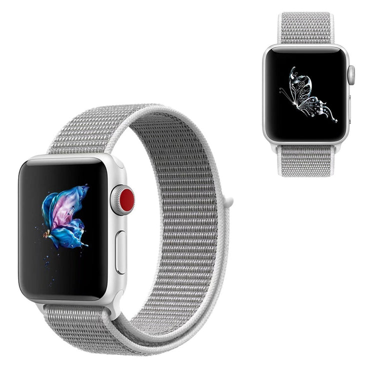 Meget sejt Apple Watch Series 5 40mm Nylon Rem - Sølv#serie_5