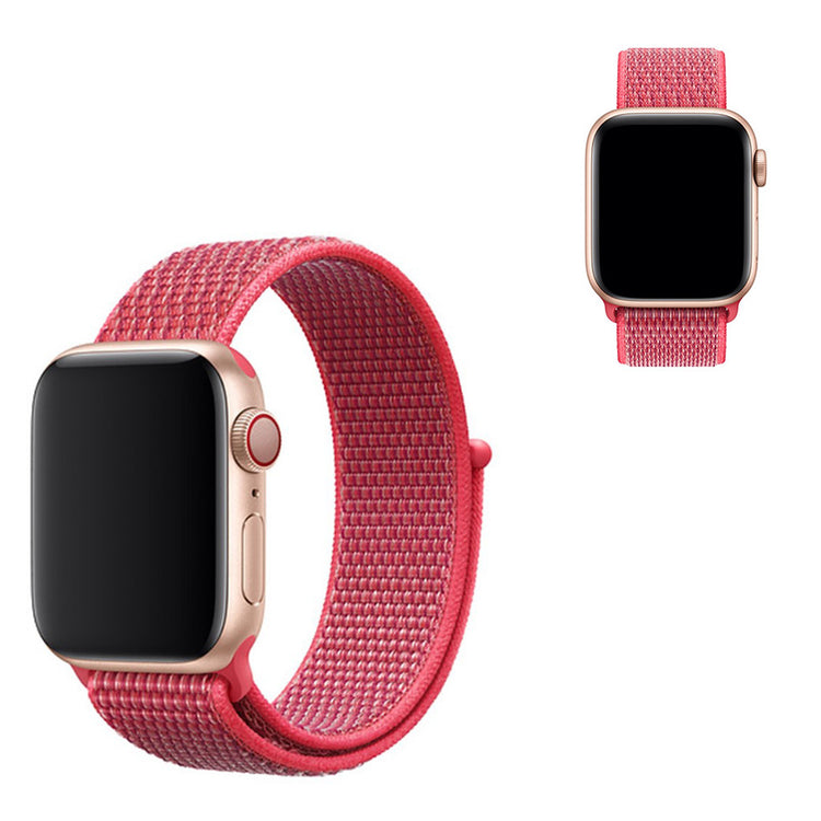 Meget sejt Apple Watch Series 5 40mm Nylon Rem - Rød#serie_7