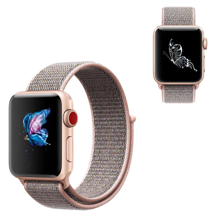 Meget sejt Apple Watch Series 5 40mm Nylon Rem - Pink#serie_8