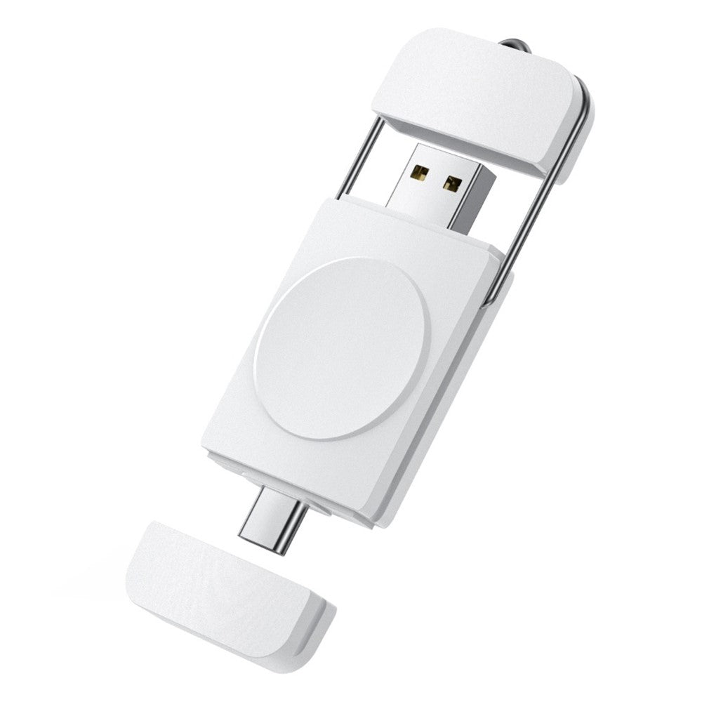 Plastik Universal Samsung Trådløs Magnetisk  USB Type-C Ladestation - Hvid#serie_421