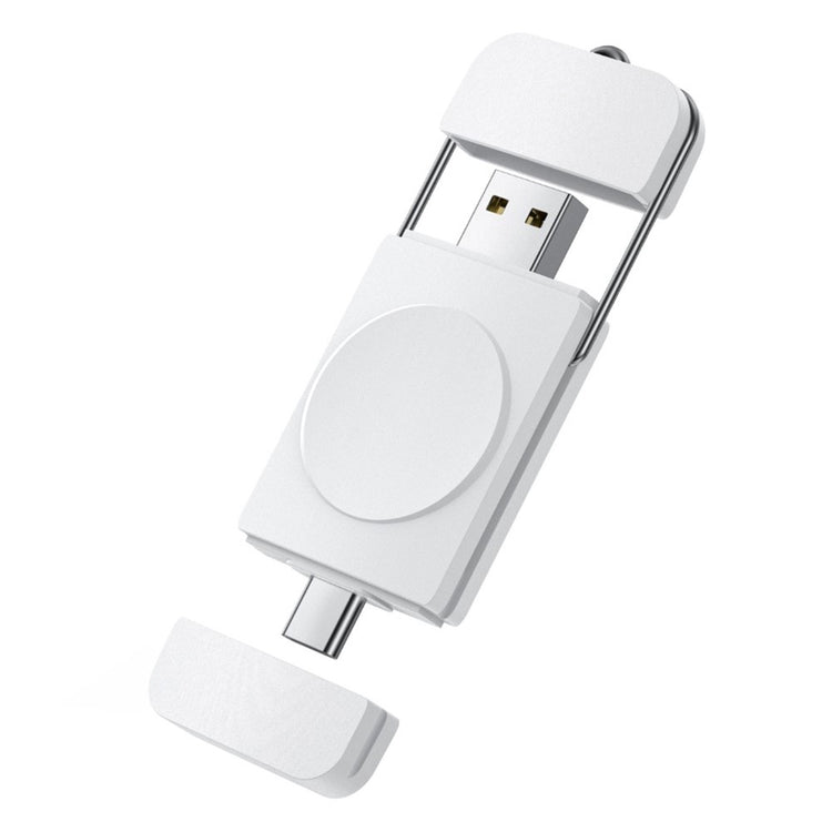 Plastik Universal Samsung Trådløs Magnetisk  USB Type-C Ladestation - Hvid#serie_421