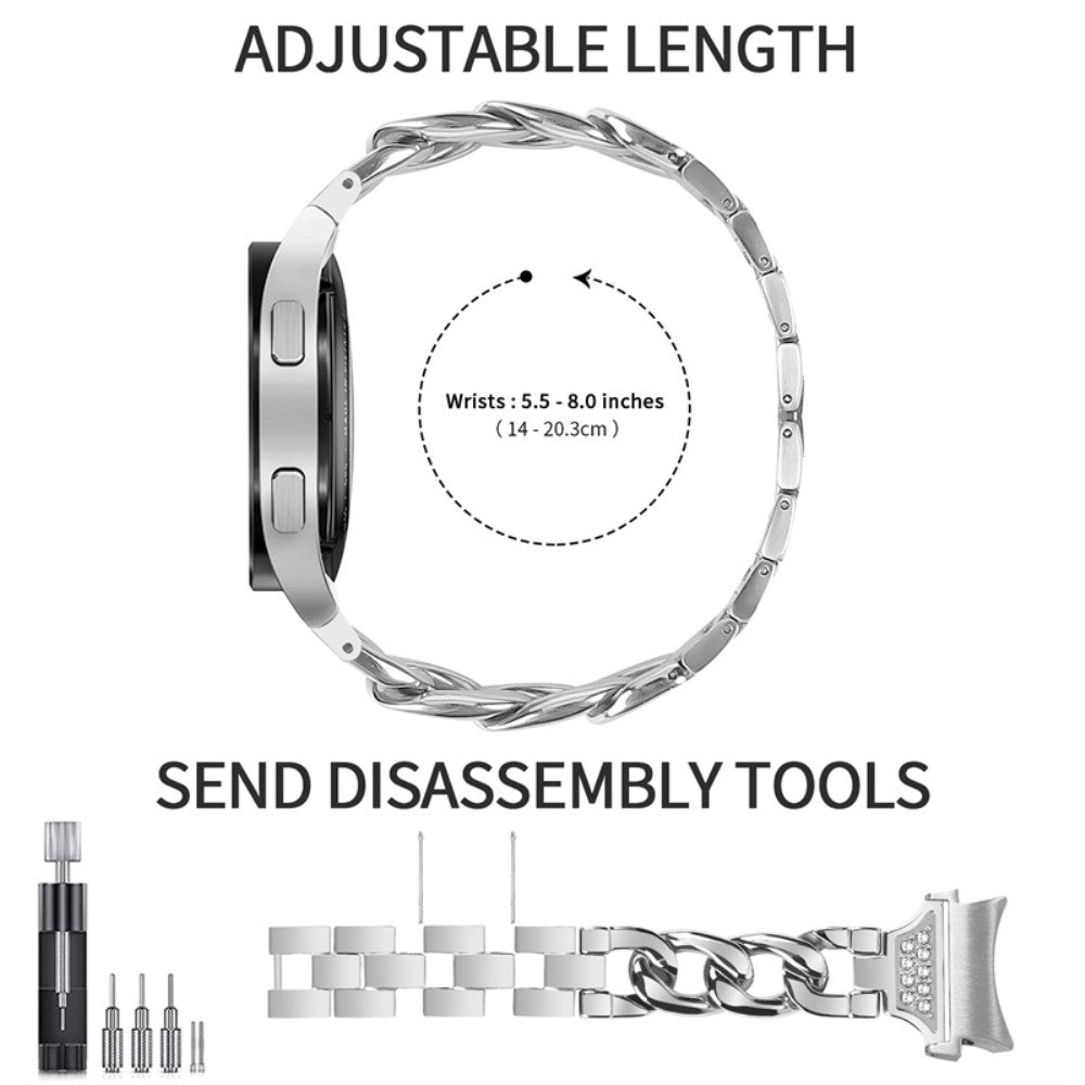 Fremragende Universal Samsung Metal og Rhinsten Rem - Sølv#serie_103