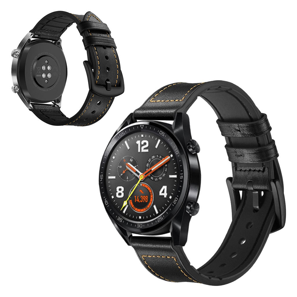 Sejt Universal Huawei Γgte lΓ¦der og Silikone Rem - Sort#serie_1