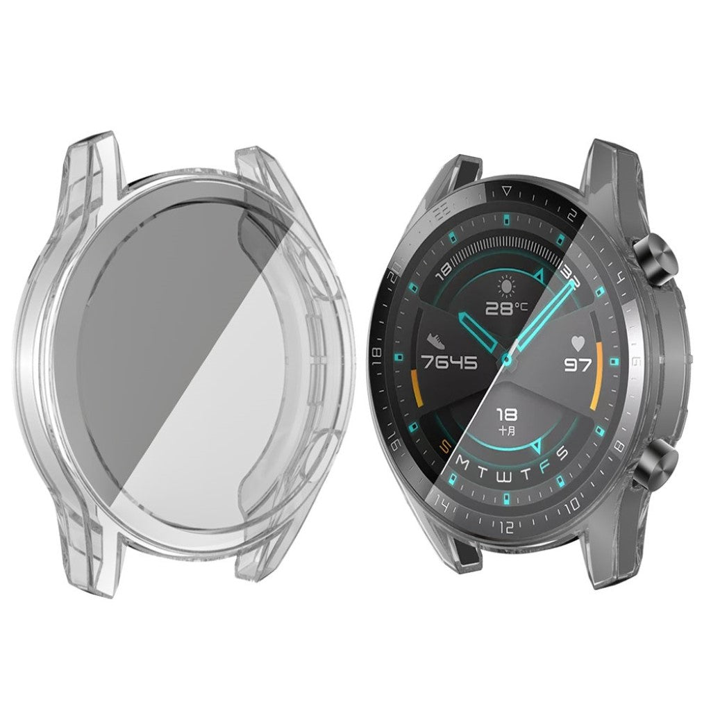 Mega Fed Huawei Watch GT 2 46mm Silikone Cover - Gennemsigtig#serie_2