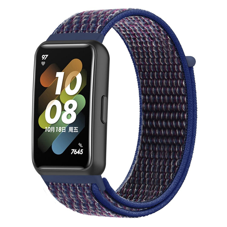 Vildt fint Huawei Band 7 Nylon Rem - Blå#serie_3