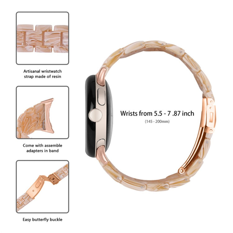 Vildt rart Google Pixel Watch Plastik Rem - Brun#serie_12
