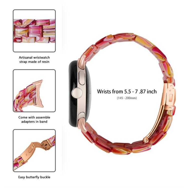 Vildt rart Google Pixel Watch Plastik Rem - Rød#serie_8