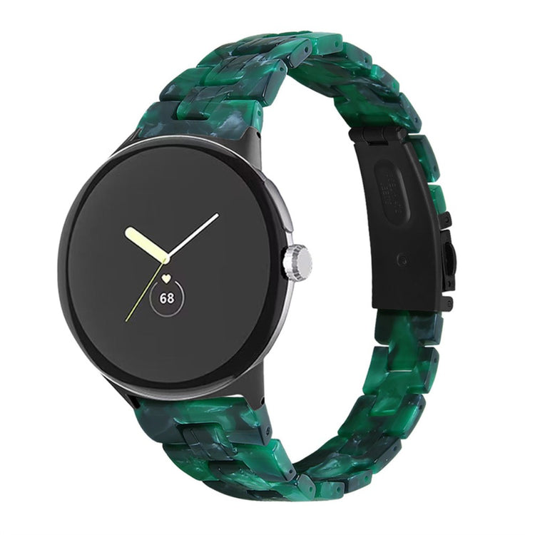 Vildt rart Google Pixel Watch Plastik Rem - Grøn#serie_9
