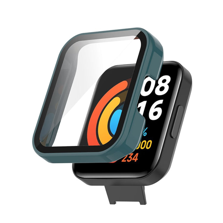 Super Fed Xiaomi Redmi Watch 2 Cover med Skærmbeskytter i Plastik og Hærdet Glas - Grøn#serie_3