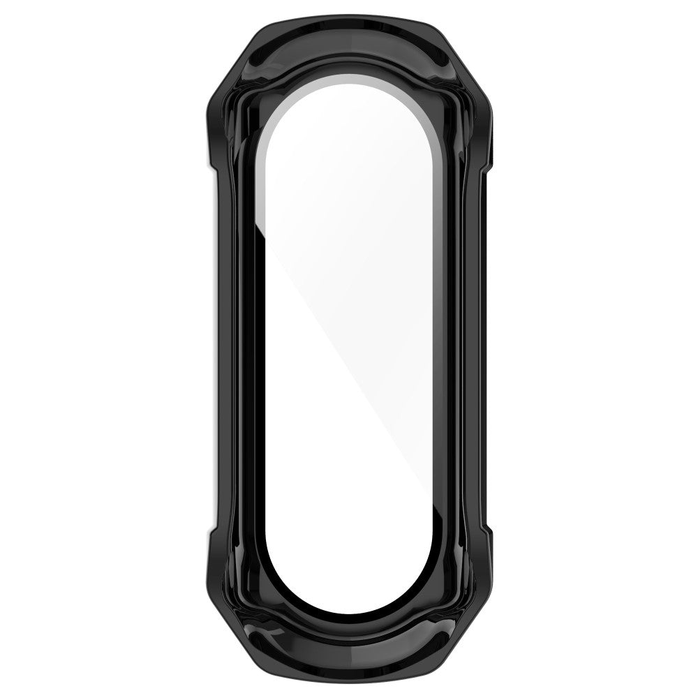 Beskyttende Xiaomi Mi Band 7 Cover med Skærmbeskytter i Plastik og Hærdet Glas - Sort#serie_1