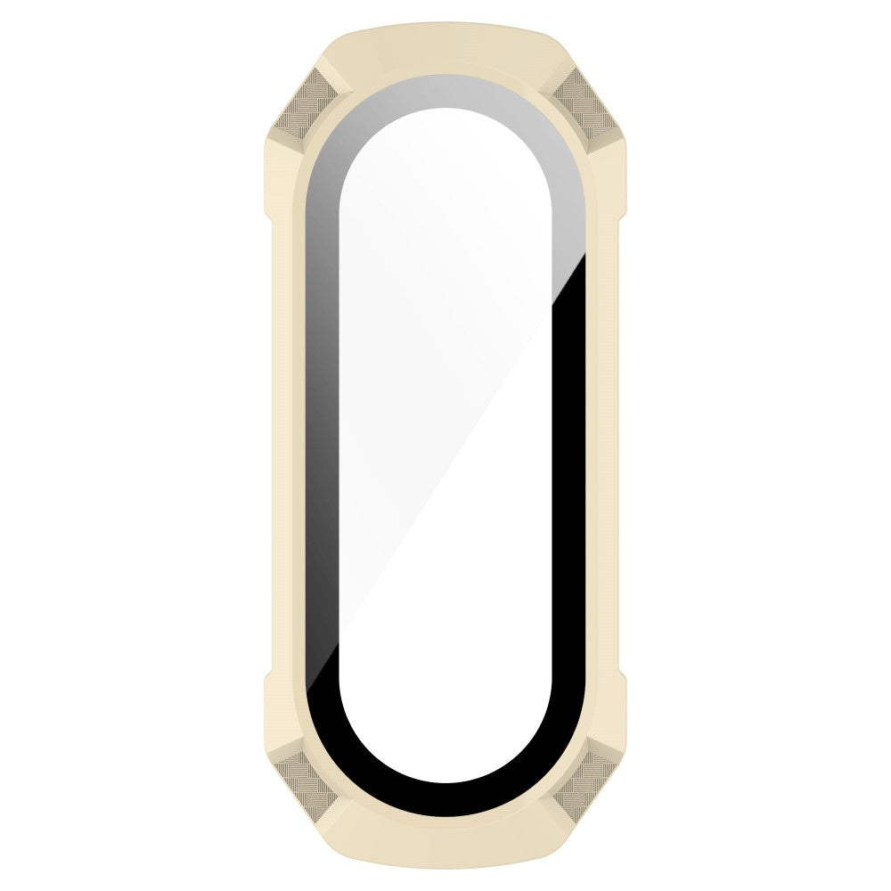 Beskyttende Xiaomi Mi Band 7 Cover med Skærmbeskytter i Plastik og Hærdet Glas - Hvid#serie_5