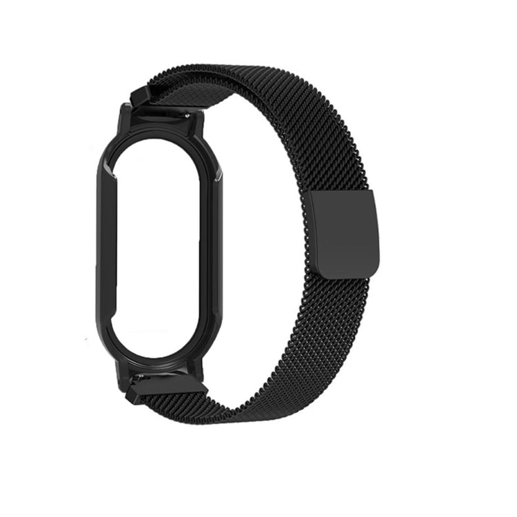 Rigtigt fed Xiaomi Mi Band 7 Metal og Glas Rem - Sort#serie_040