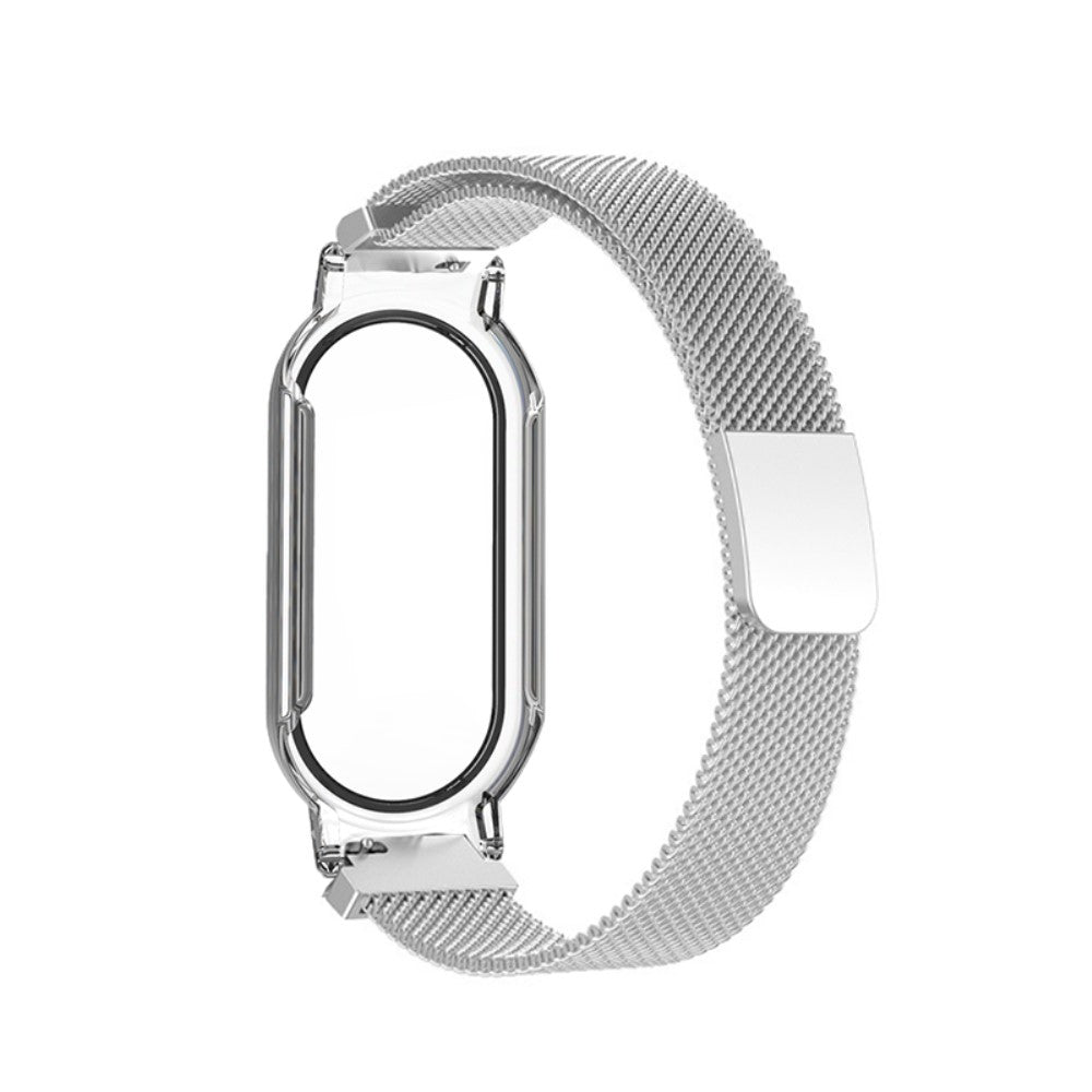 Meget nydelig Xiaomi Mi Band 7 Metal og Glas Rem - Sølv#serie_041